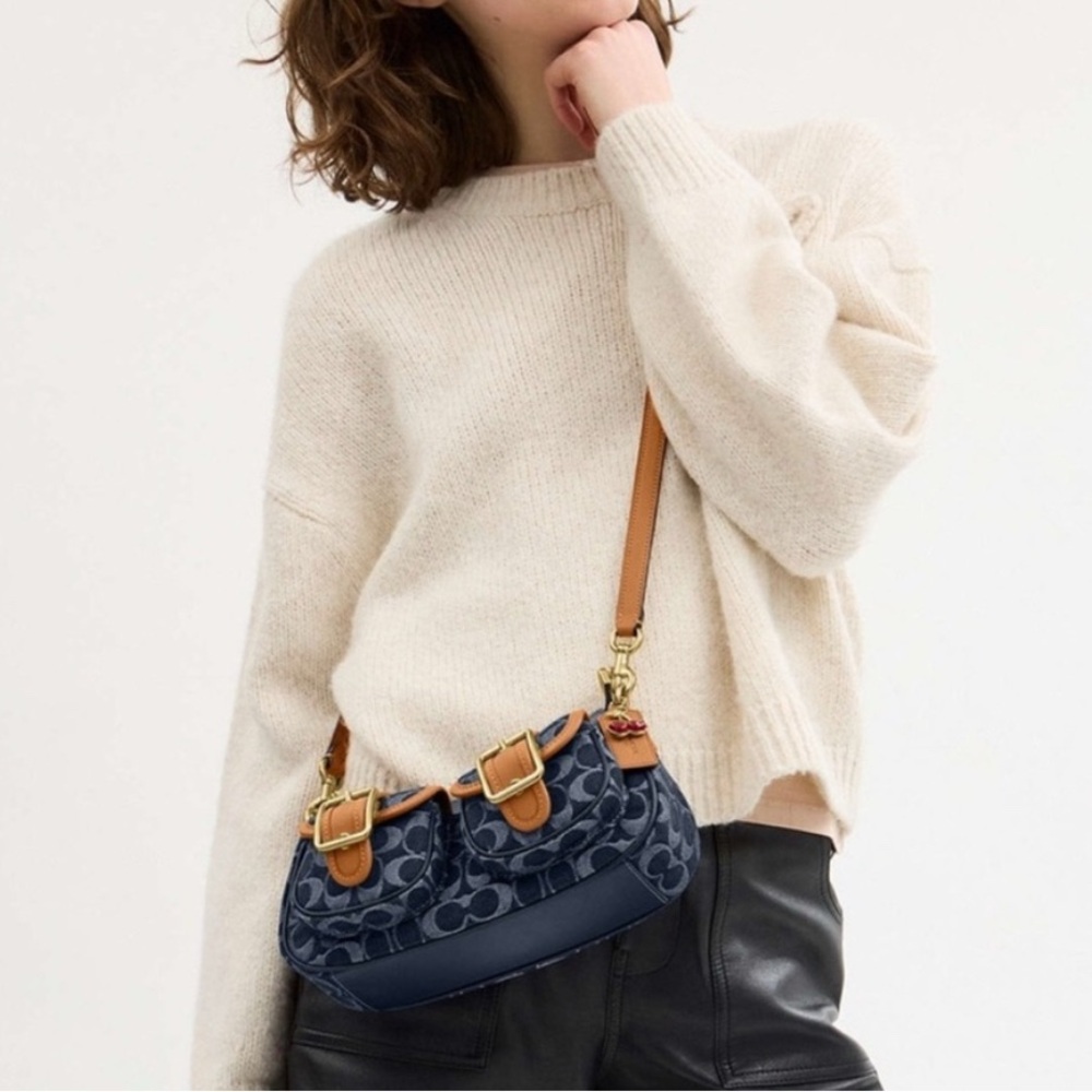New Coach Ashton Bag In Signature Denim - Picture 4 of 9